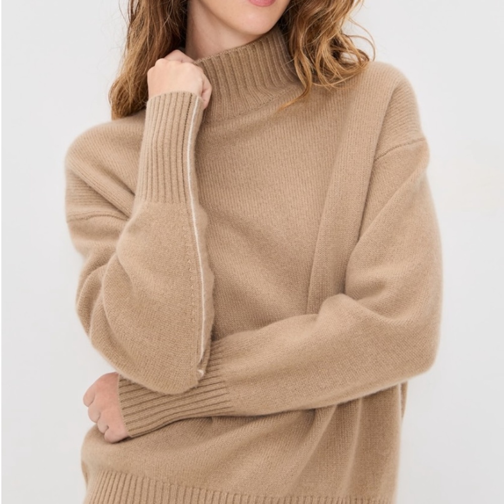 White & Warren Cashmere Oversized Standneck